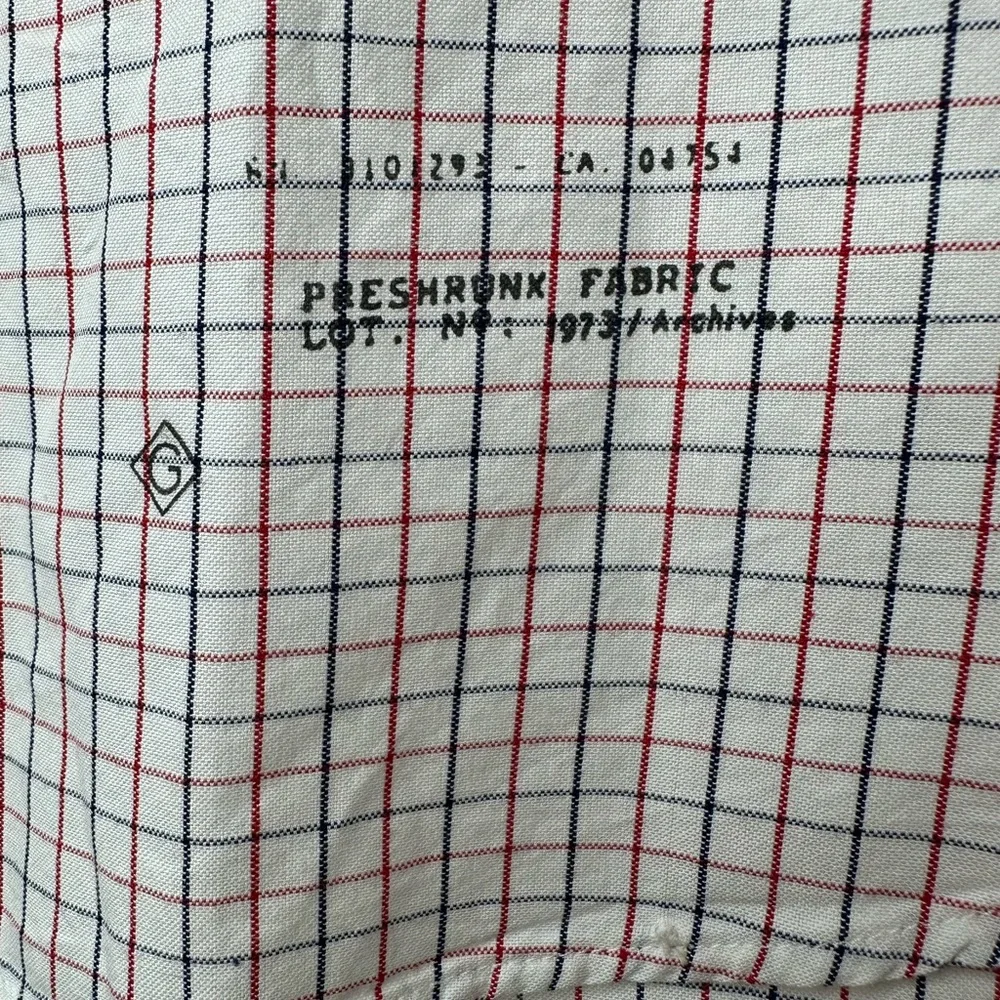 GANT Barney’s NY Rugger The Hugger Dreamy Oxford Tattersall HOBD Red NOS Shirt - Picture 6 of 15